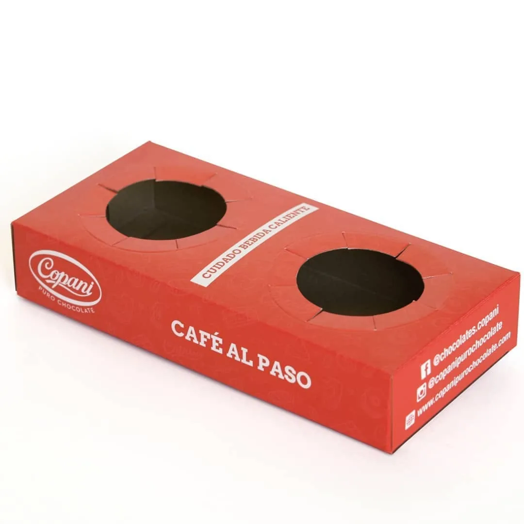 Porta vasos rojo impreso